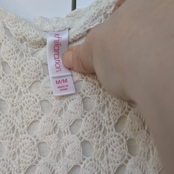 Xhilaration White Knit Dress with slip - Picture 5 of 8